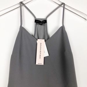 NWT Banana Republic Grey Essential Cami SL Luxe